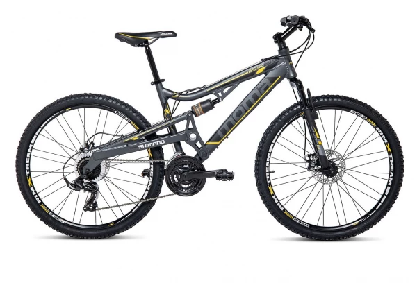 Moma Bikes Vélo VTT EQX 26 5.0 Aluminium. SHIMANO 24V Freins A Disque Double Suspension – Image 2