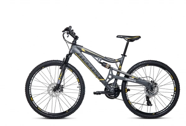 Moma Bikes Vélo VTT EQX 26 5.0 Aluminium. SHIMANO 24V Freins A Disque Double Suspension – Image 3