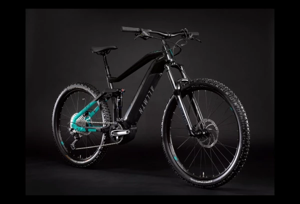 VTT Électrique Tout-Suspendu Haibike AllMtn 1 Shimano Deore 11V 630 Wh 29'' / 27.5'' Gris Anthracite Turquoise 2022 – Image 2