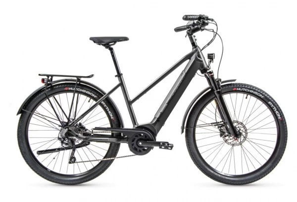 VTC Électrique Peugeot ET01 Crossover Equipé Mixte D10 Powertube Shimano Deore 10V 500 Wh 27.5'' Gris Foncé 2022