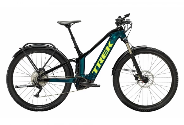 VTC Électrique Tout-Suspendu Trek Powerfly FS 4 EQ Shimano Deore 10V 625 Wh 29'' Aquatic / Noir 2023