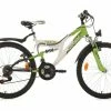 VTT Tout-Suspendu Enfant KS Cycling Zodiac 24'' Shimano Tourney 6V Blanc Vert